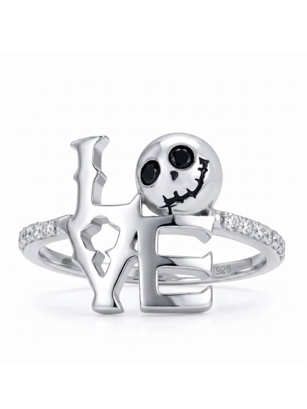 RARE Jack Skellington Love Ring, Nightmare Before - 925 Sterling Silver Disney